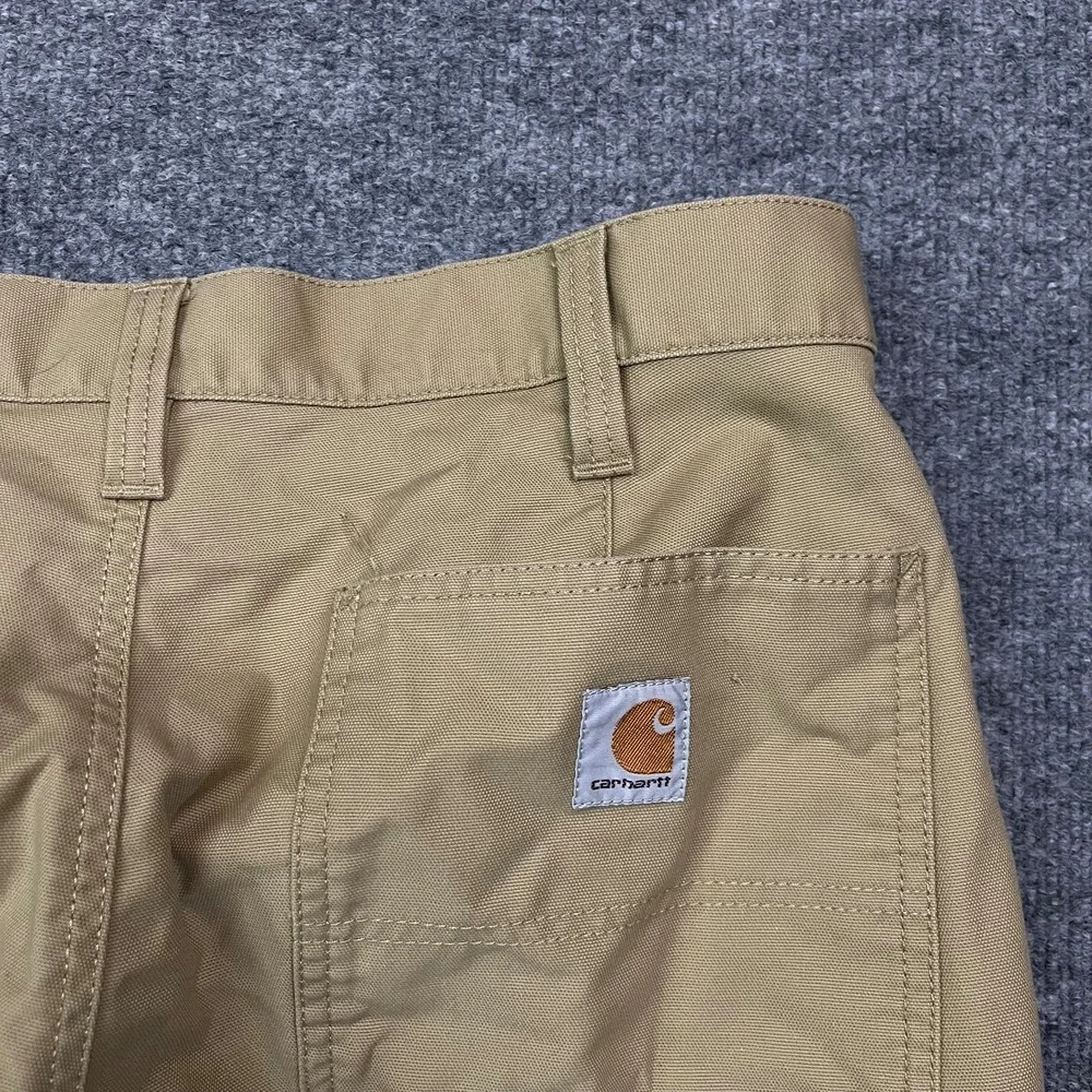 Carhartt Rugged Relaxed Fit Shorts Men's Beige Khaki Utility Workwear Size 33